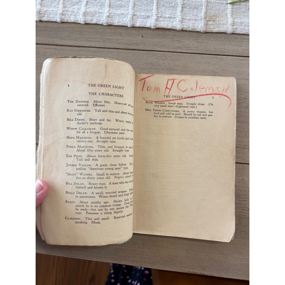 1930 The Green Light Railroad Comedy Mystery Play Robert C Schimmel Vintage Book - Picture 5 of 5